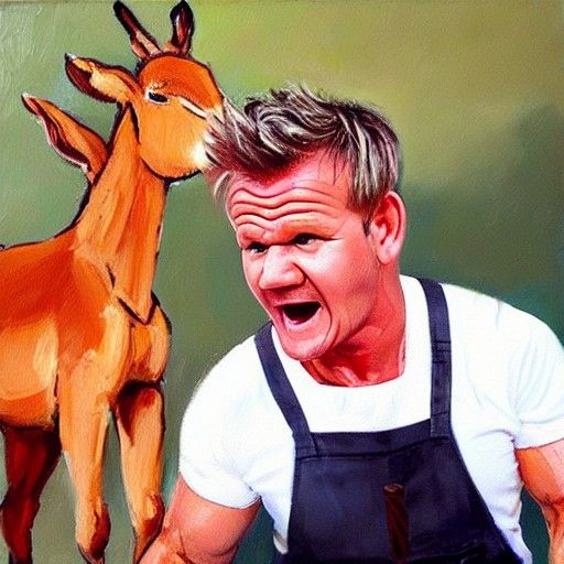 Ramsay and Donkey: An Oil Painting in Gurney Style