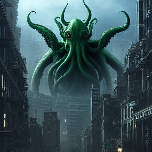 Epic Cthulhu Takes Over the City