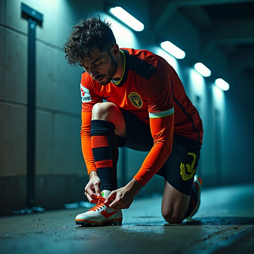 Tying football boot laces