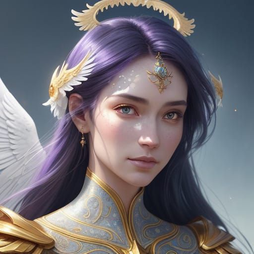 Hyperrealistic Angelic Figure in Cosmic Explosion