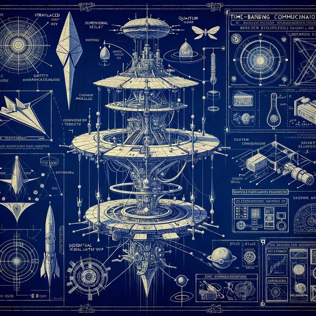 Blueprint Schematic of Time-Bending Device