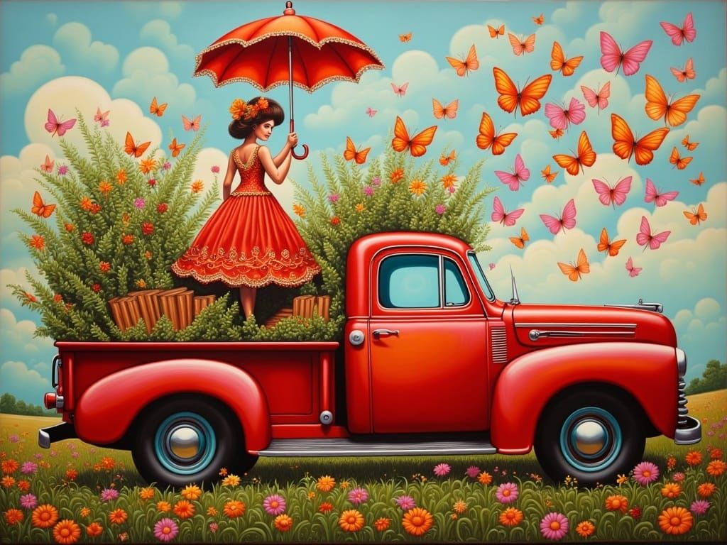 Vibrant Whimsy in a Funky Seventies Scene