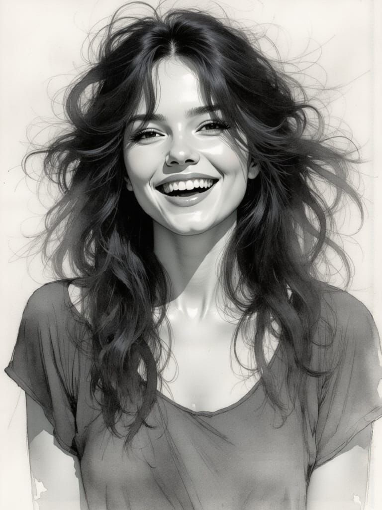 <lora:Nivis:0.7> <lora:Earth and impression:0.7> <lora:Sectator Gith:0.3> young woman with a joyful expression and tousl...