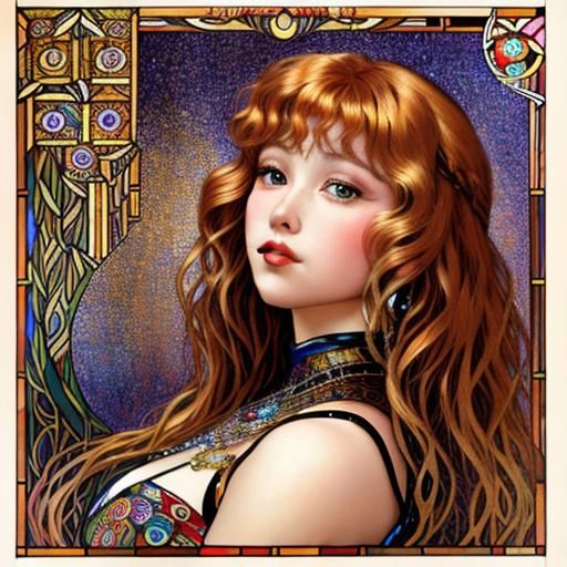 Mae West Portrait in Art Nouveau Style