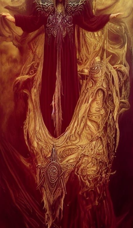 King of Rohan in Giger-Inspired Gothic Art