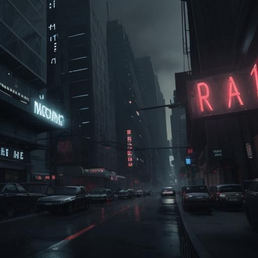 Noir Detective in Steampunk Sci-Fi City