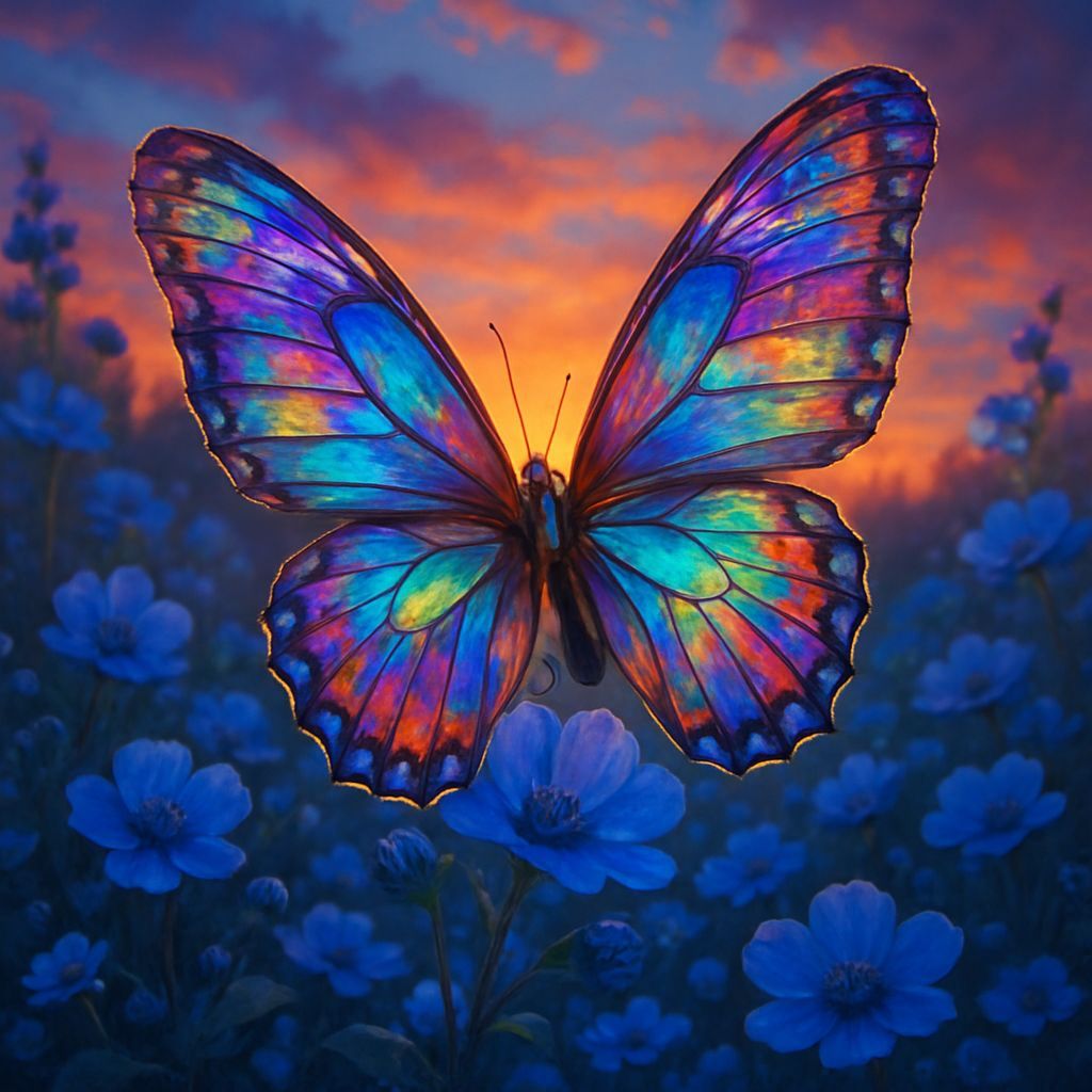 Butterfly in a flower garden