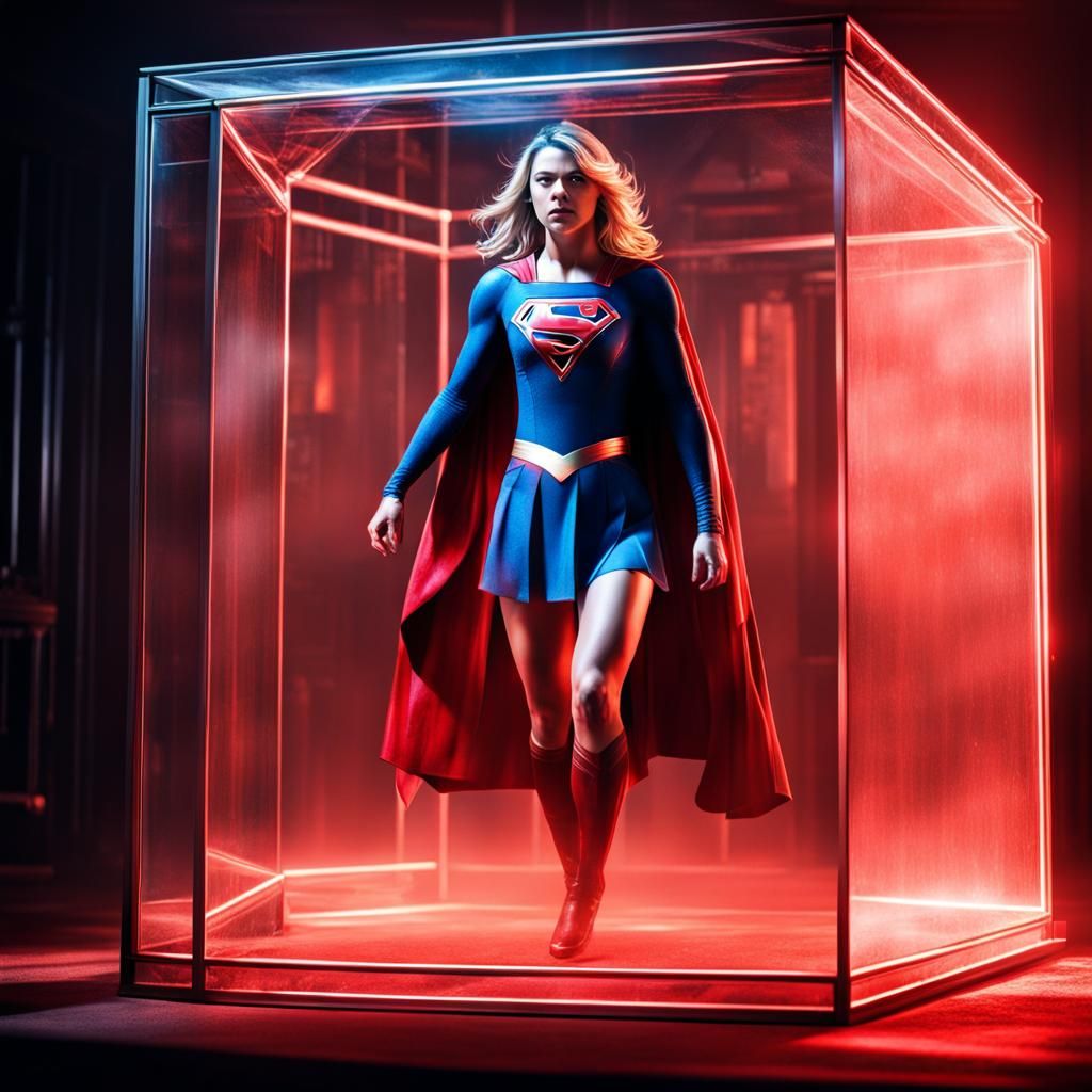 Supergirl's Desperate Escape from Glass Prism