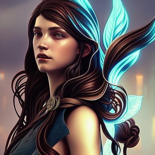 Detailed Fae Portrait in Dark Fantasy Style