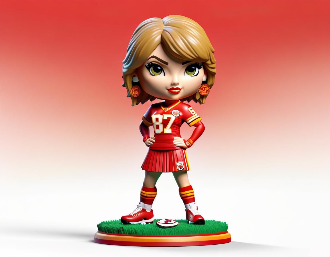 Taylor Swift Chiefs Bobblehead in 3D Style