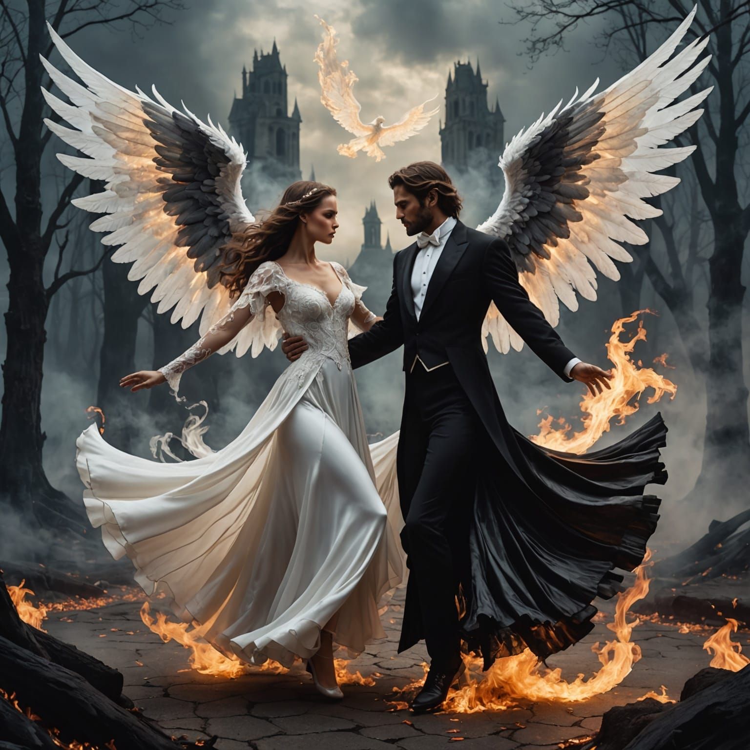 Angelic Waltz: Angel and Demon Dance in Heaven and Hell