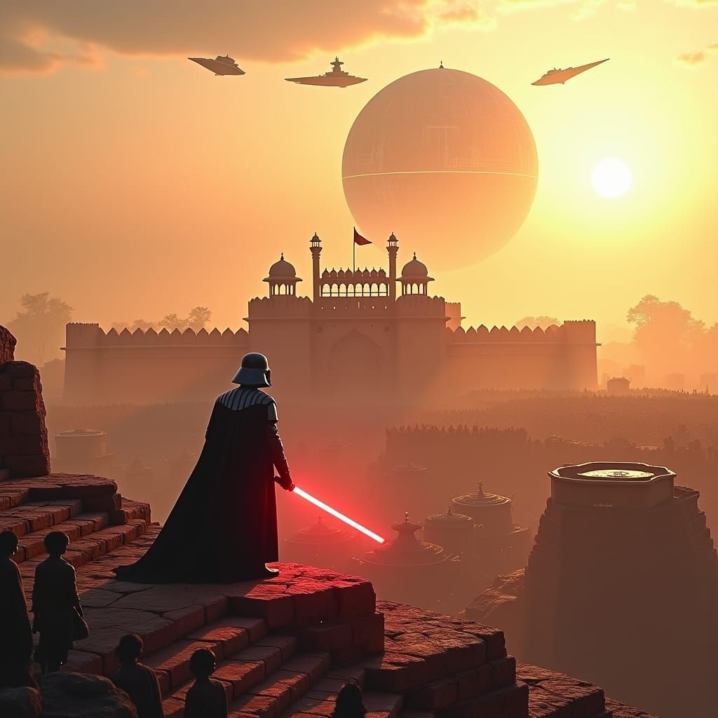 Darth Vader at Red Fort, Cinematic Sci-Fi