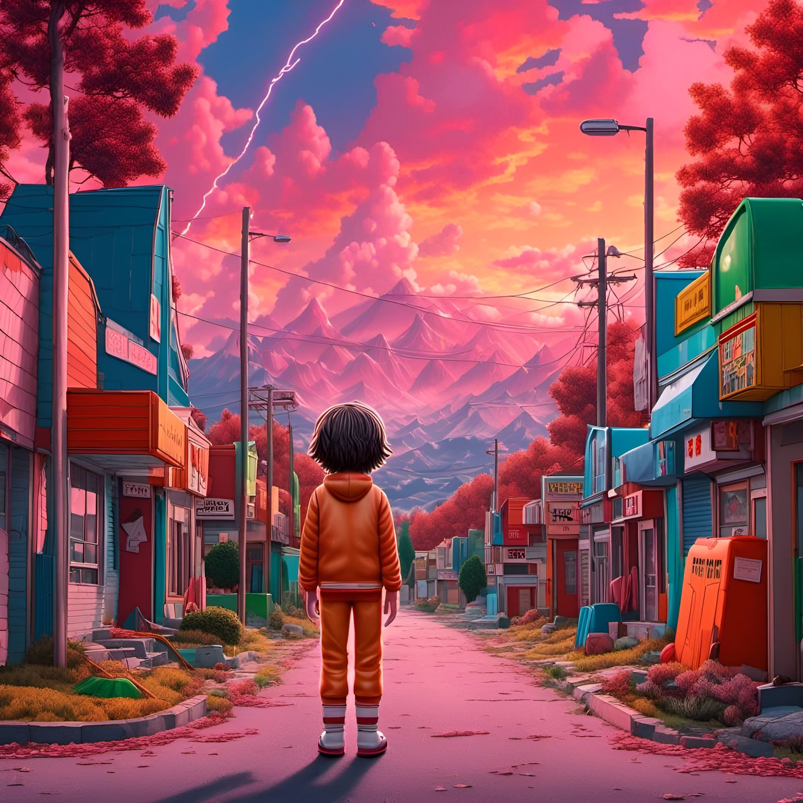 Surreal Anime Art in 3D Effect