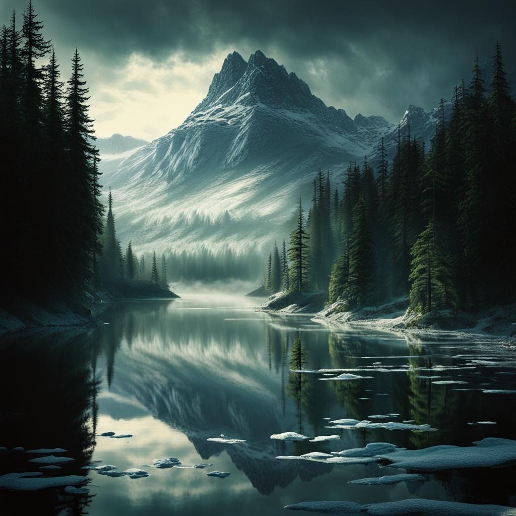 Mistwood Lake: Spring Thaw in Gothic Horror Style