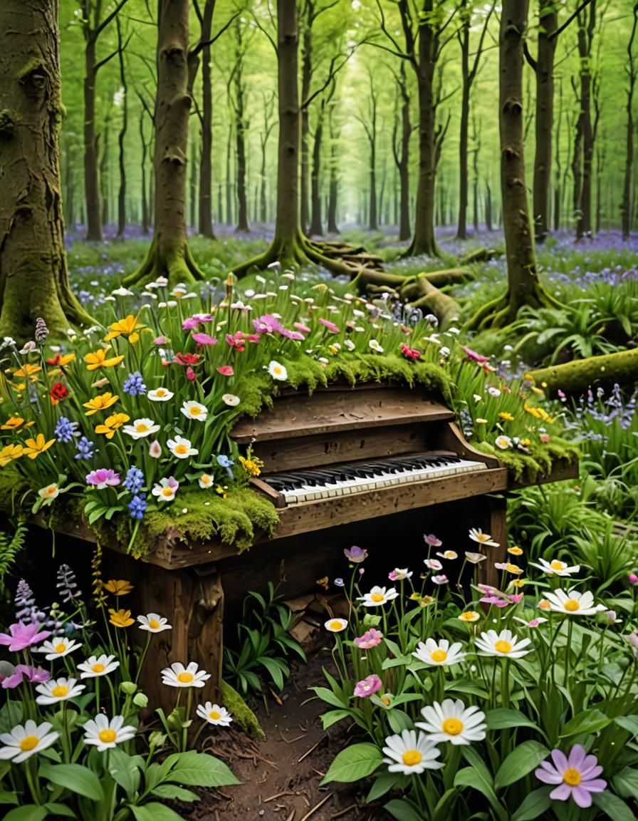 Enchanted Forest Witch House with Flowers