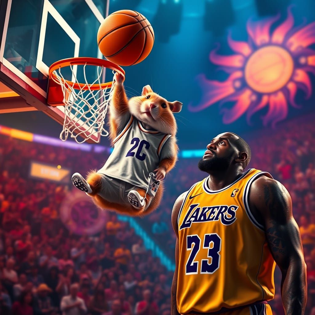Hamster Dominates LeBron James in Epic Basketball Slam