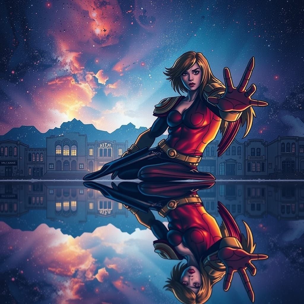 Dynamic Comic Book Art in Marvel Style