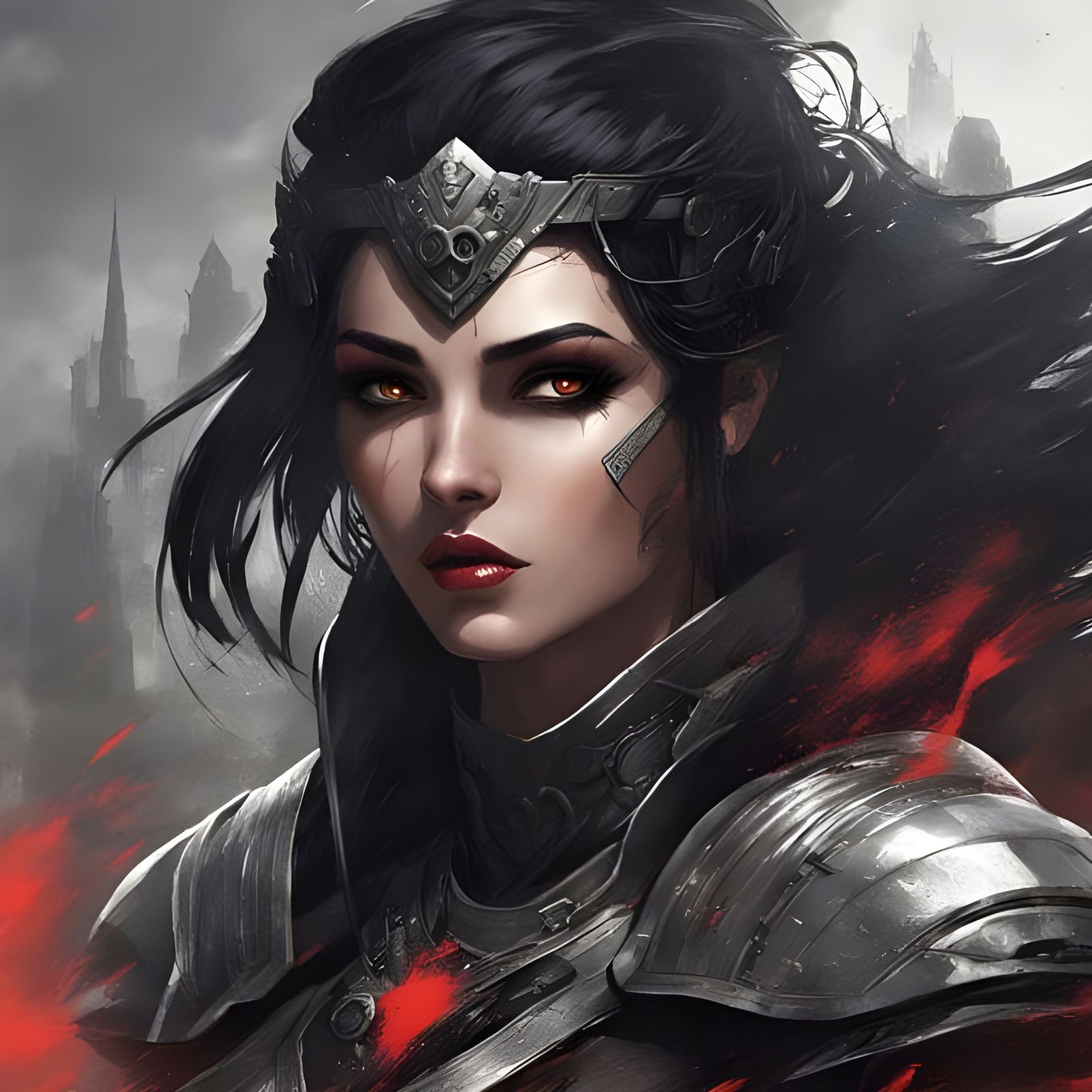 Cyber Gothic Spartan Warrior Portrait