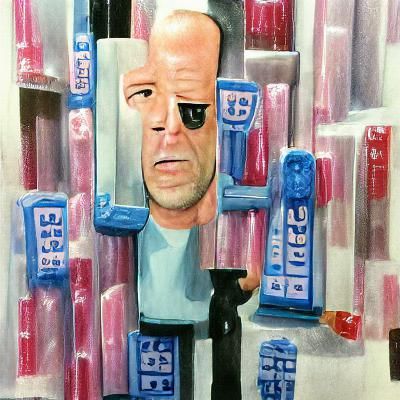 Bruce Willis as a PEZ Dispenser