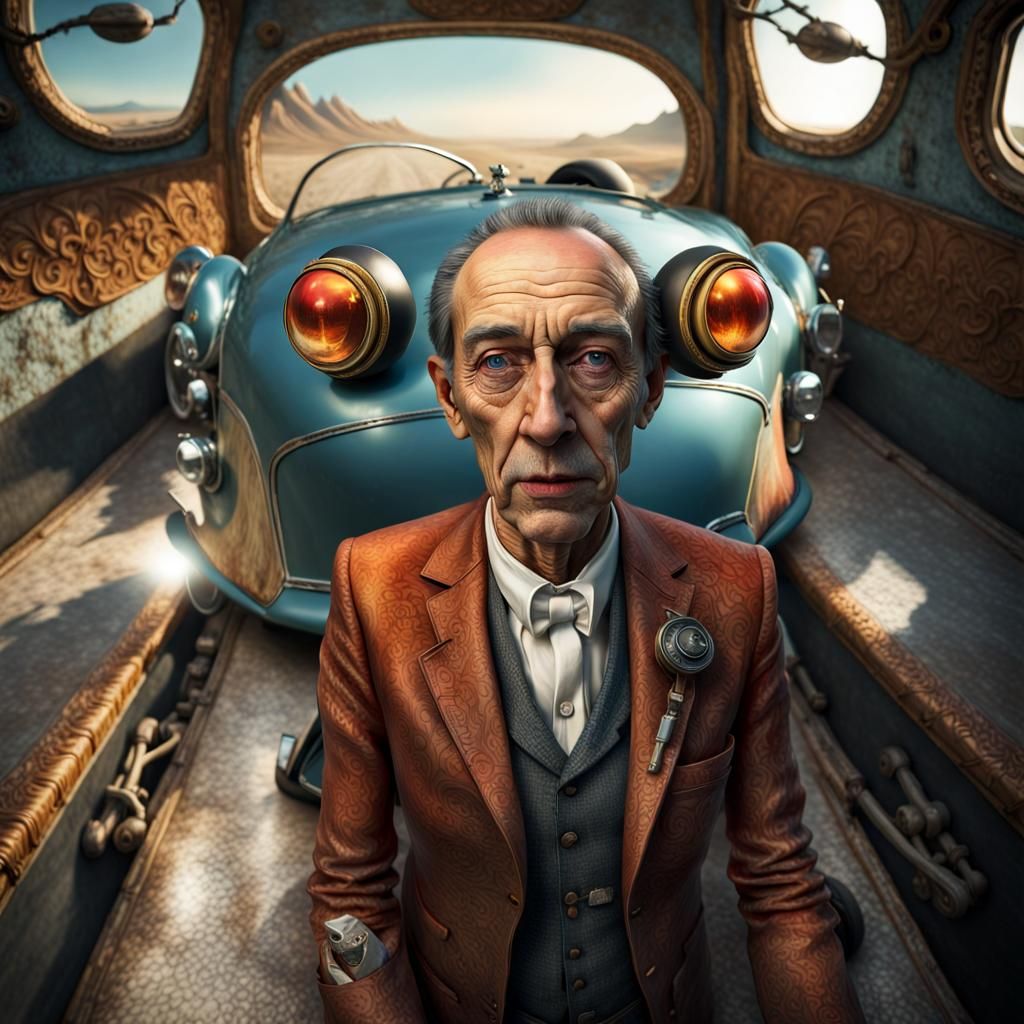 Surreal Racing Cars Emerge in Magical Realism