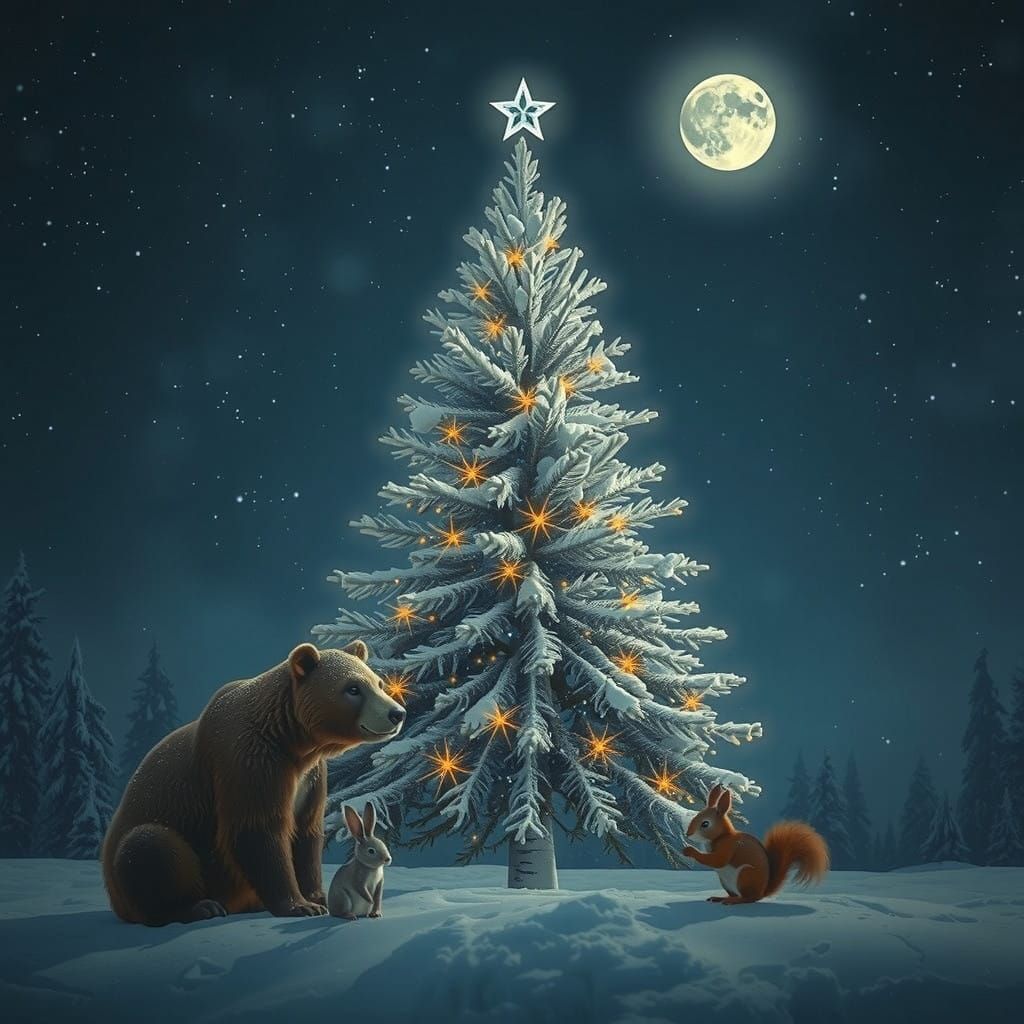 Winter Wonderland Christmas Scene in a Majestic Viking Lands...