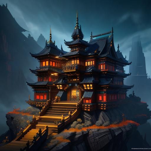Detailed Ninjago Matte Painting in Deep Color