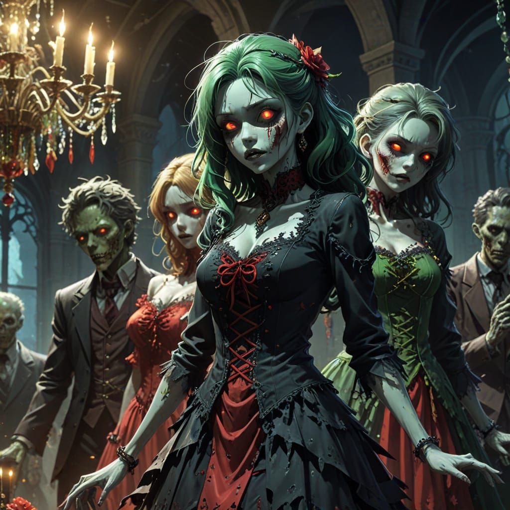 Zombies Dance at Dark Fantasy Prom