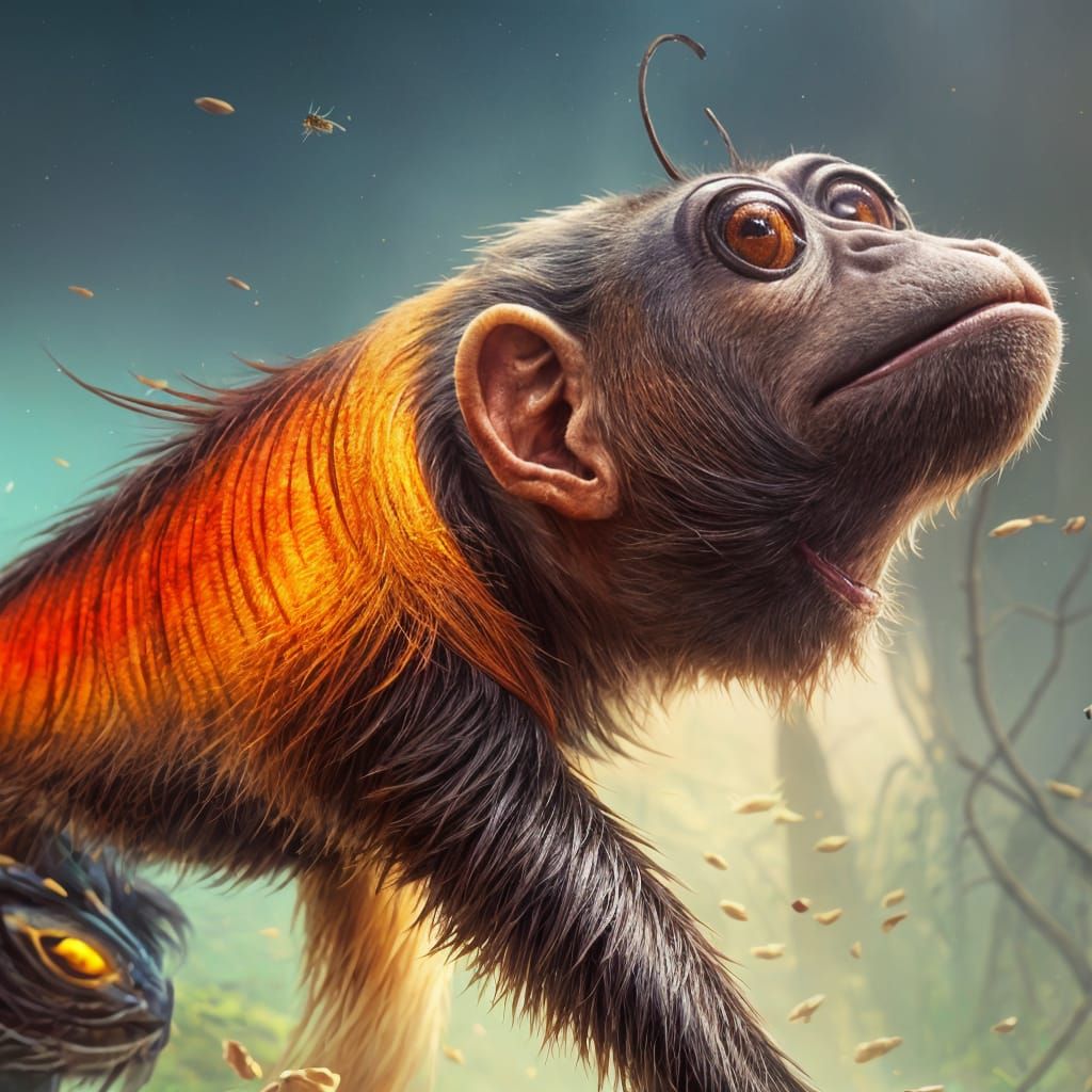 Insect eating monkey fish