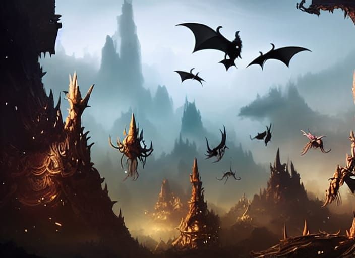 Giants and Bats in a Decayed Cyberpunk World