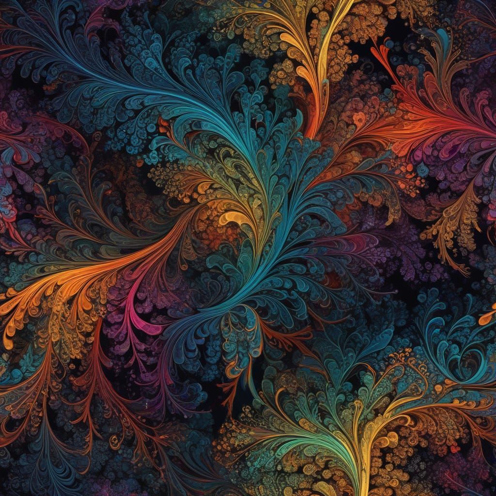 Luminous Fractal Catalyst in Ethereal Vector Realm