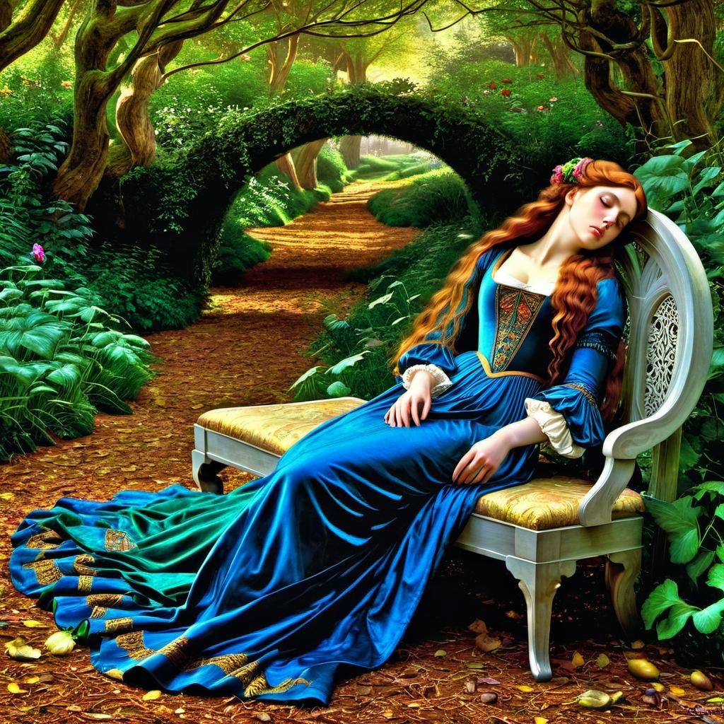 Stunning Beauty in Pre-Raphaelite Style
