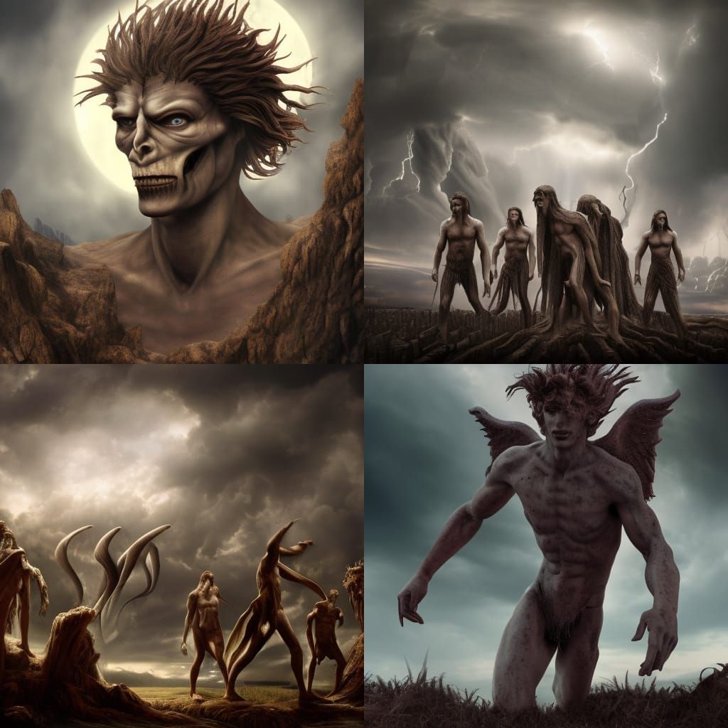 Epic Nephilim Dark Fantasy Concept Art in 8K