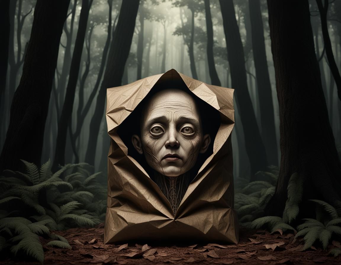 Mysterious Bag Reveals Human Head in Dark Forest