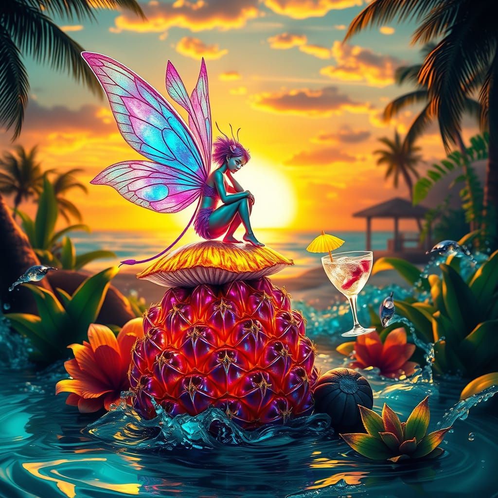 Fantastical Fairyland Scene in Dreamlike Aesthetic