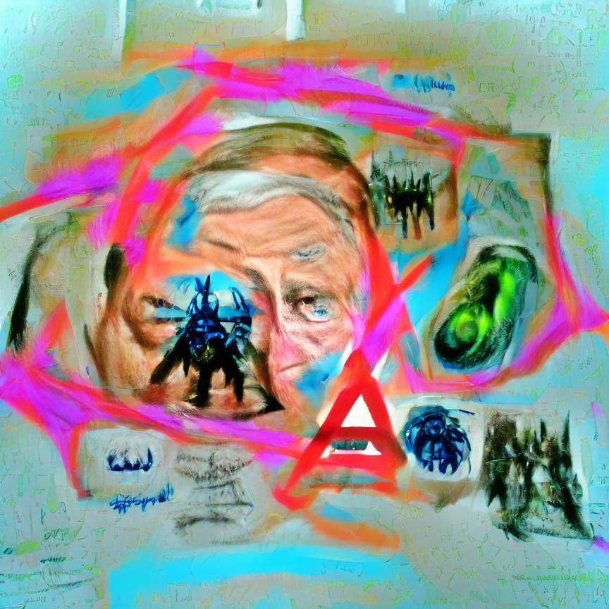 Abstract Political Concept Art in Dadaist Style