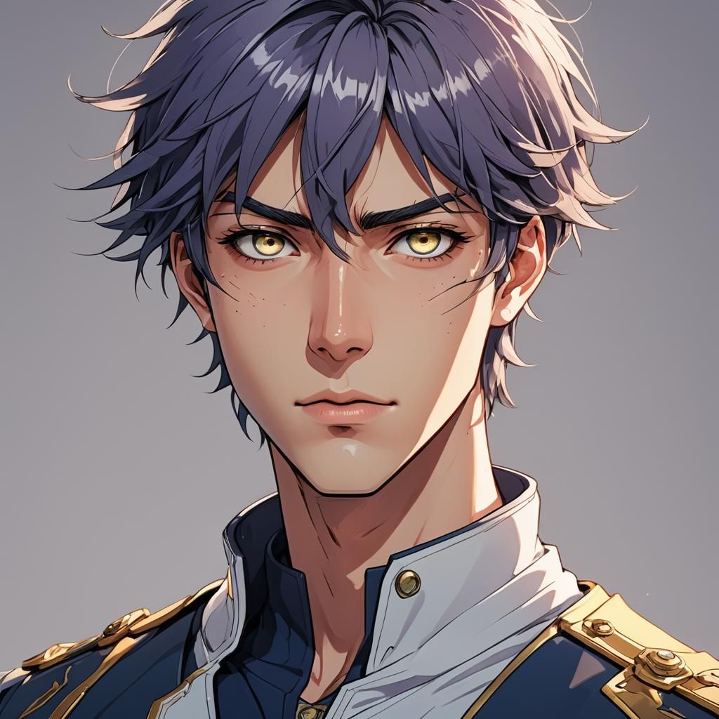 Handsome Anime Character with Expressive Manga Style