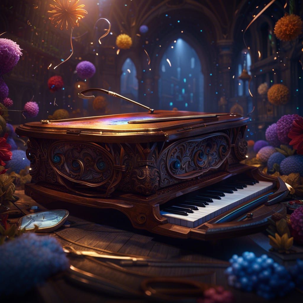 Magical Music: Detailed Matte Painting in Deep Color