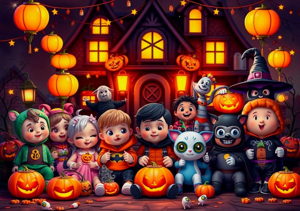 Halloween Characters in 3D Render