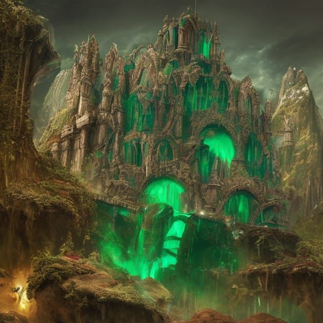 Emerald Ring: Epic Digital Matte Painting