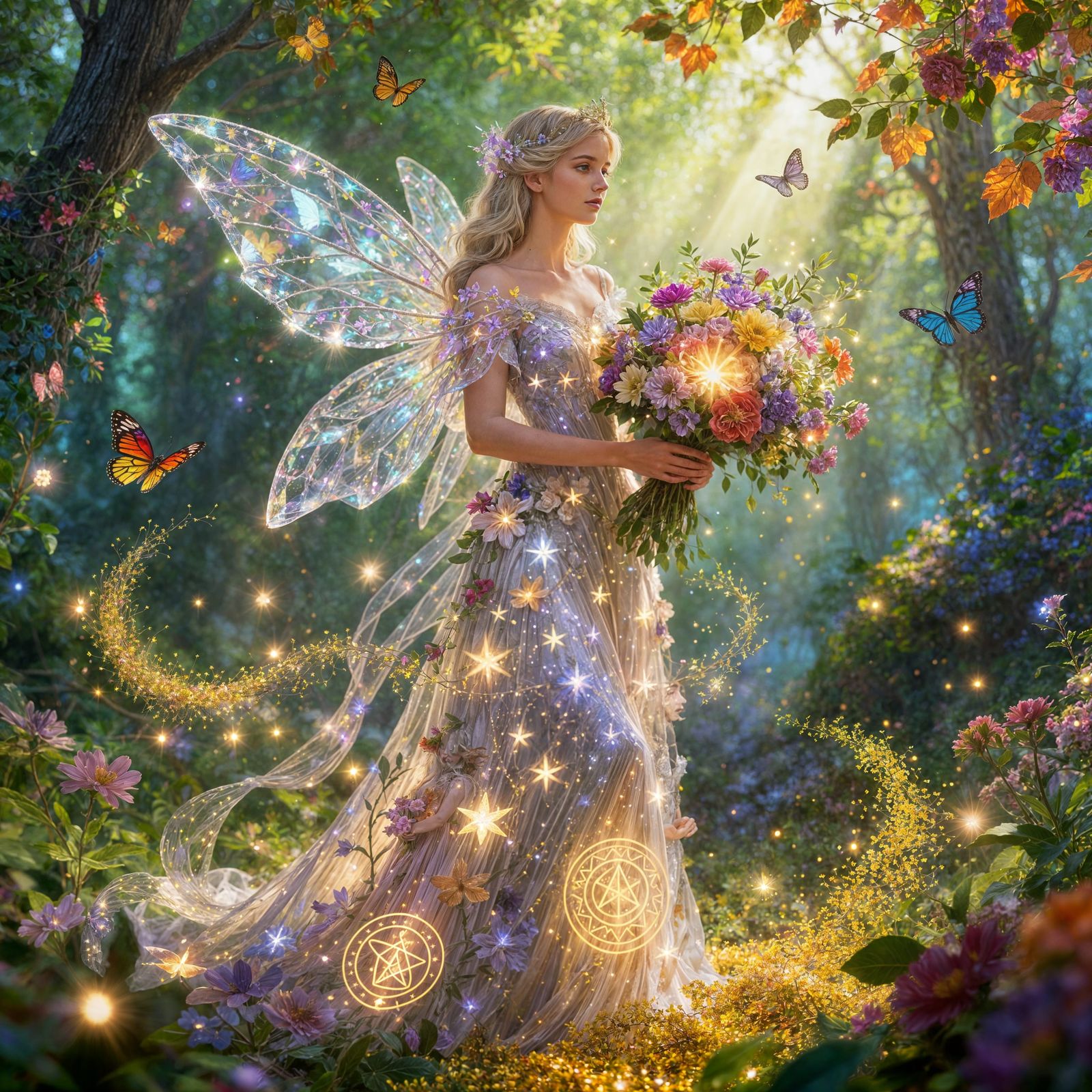 Ethereal Fairy Queen in Enchanted Forest