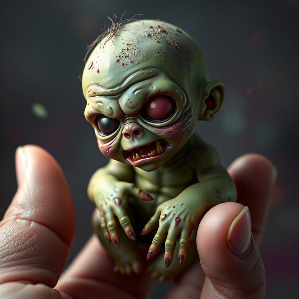 Fantastical Baby Zombie in Deep Color