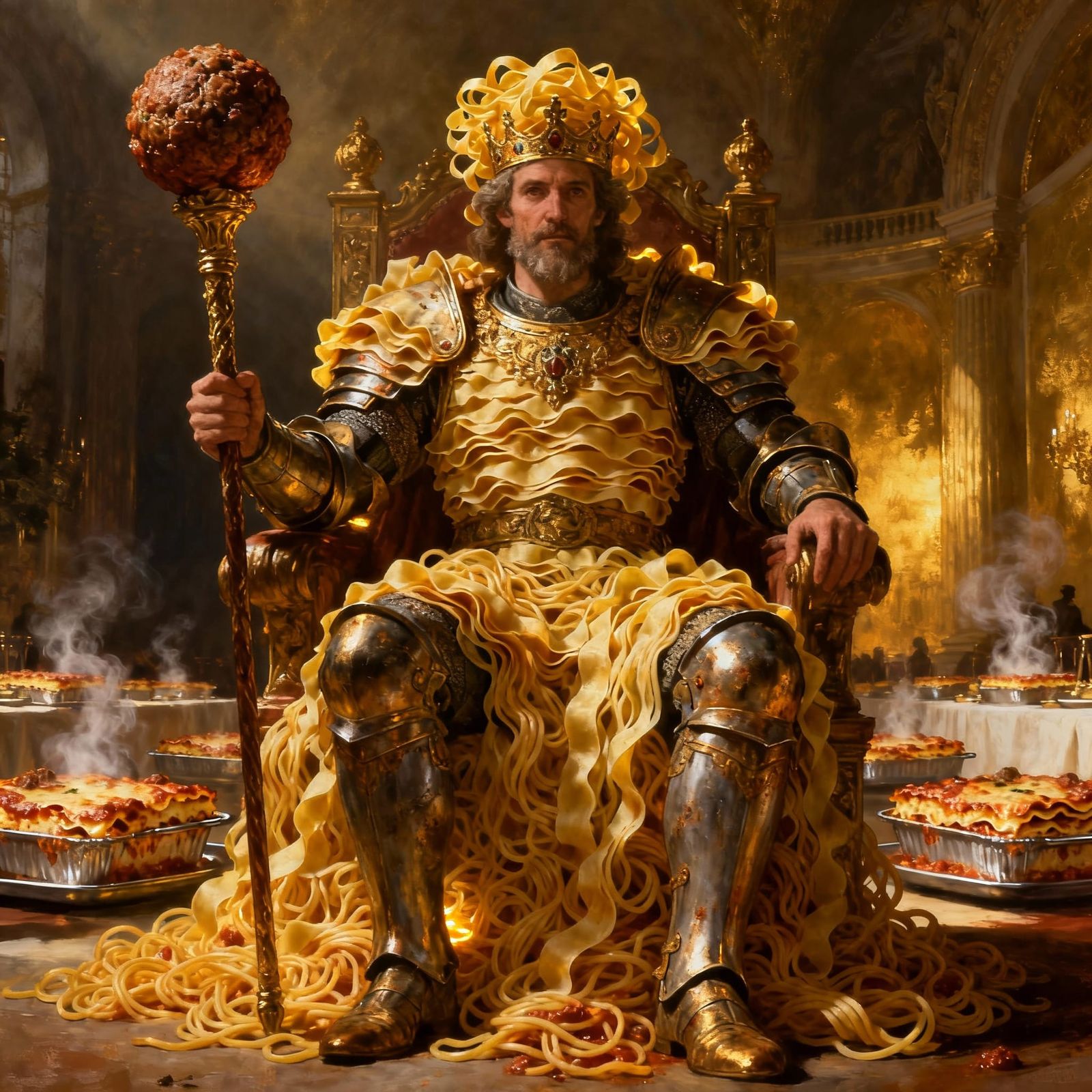 King of Lasagna in Regal Pasta Armor