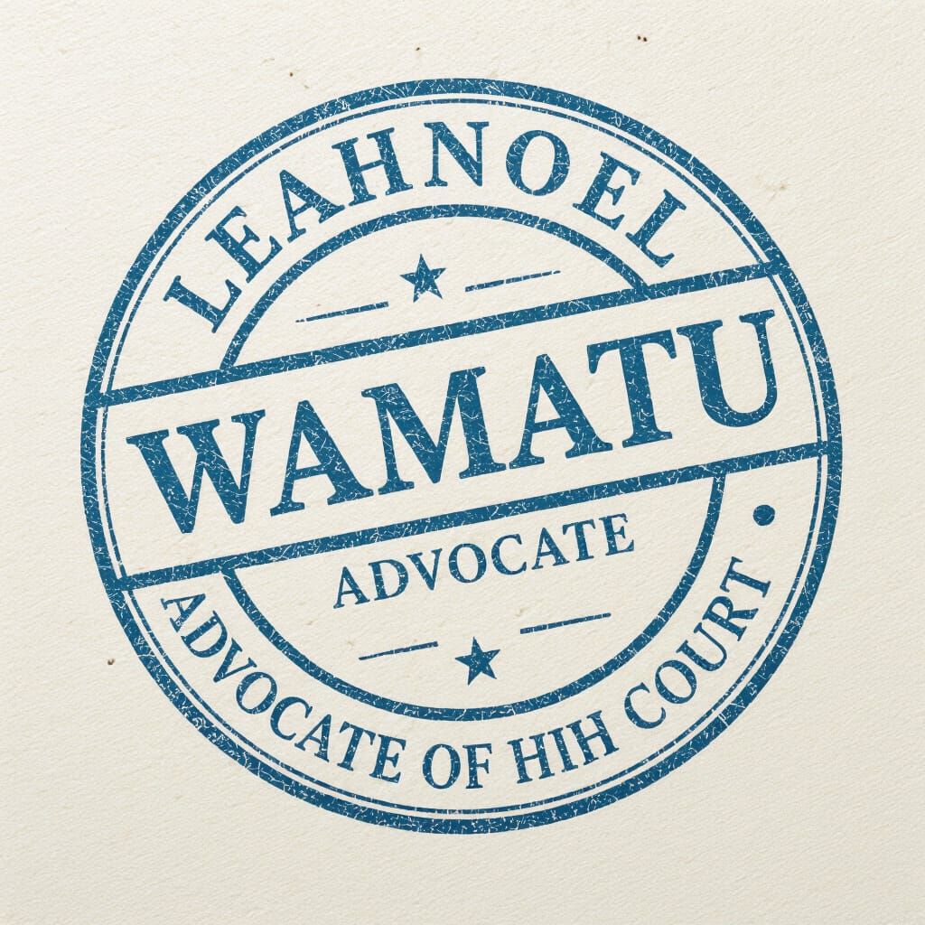 Realistic Light Blue Circular Stamp for Legal Advocate