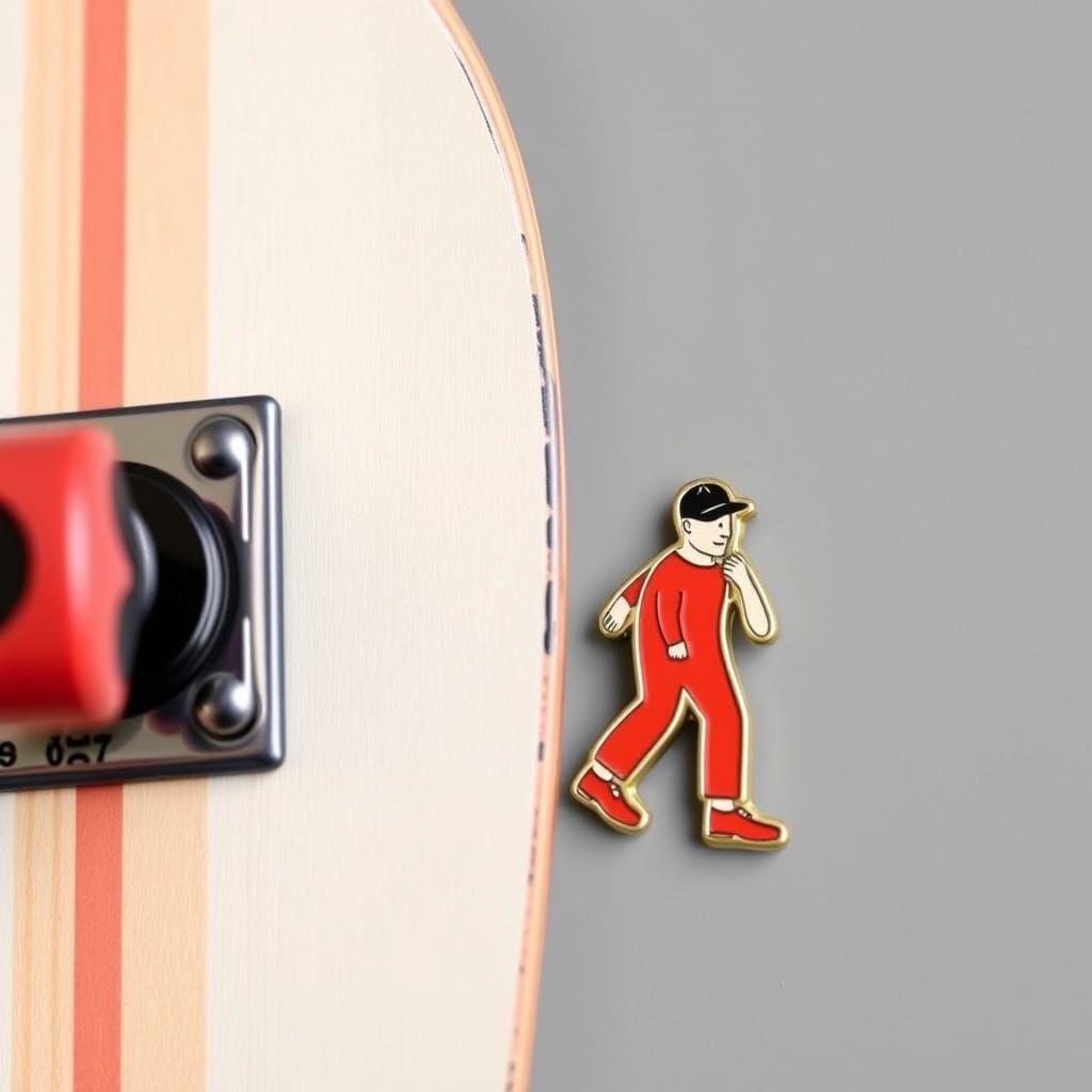 Skateboard with Iconic Player Pin