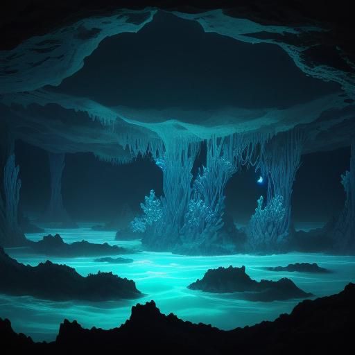 Bioluminescent Deep Sea World