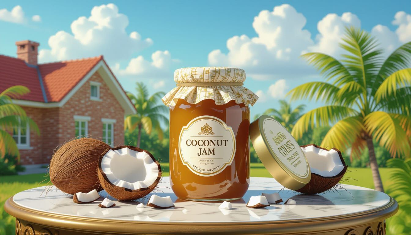 Luxurious Coconut Jam Setting on Royal Table