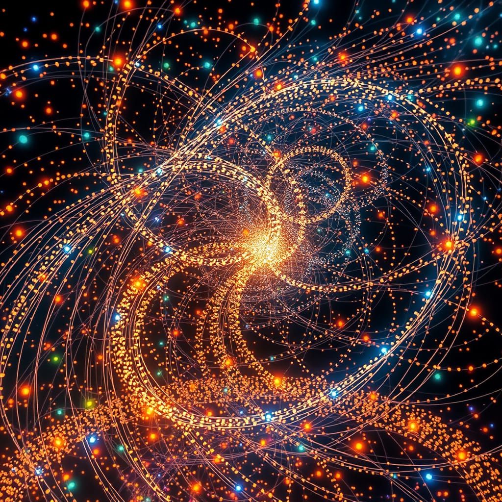 Whirling Spirit in Ethereal Light, Inspired by Kusama's Dots