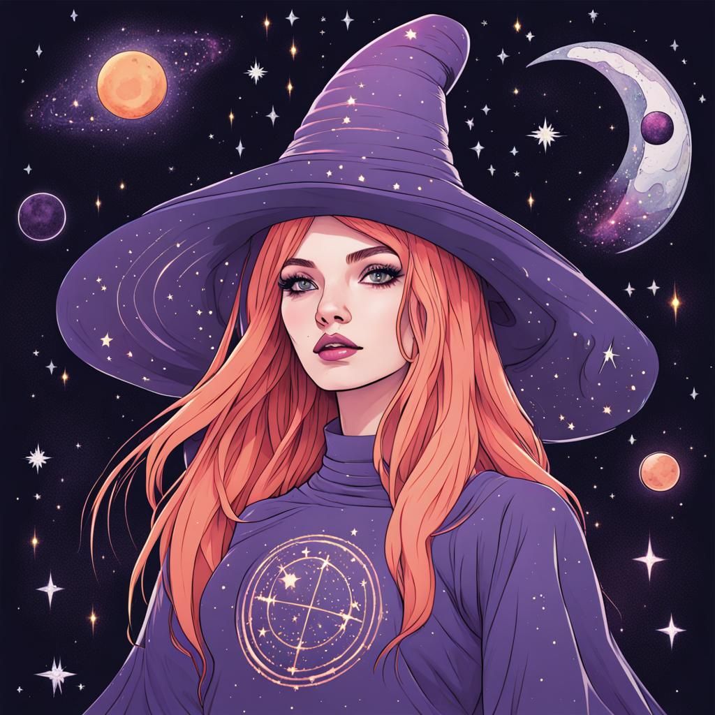 Cosmic Witch Amidst a Swirling Galaxy