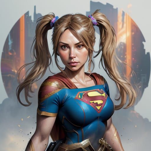 Intricately Detailed Portrait of a Topanga-Inspired Superher...