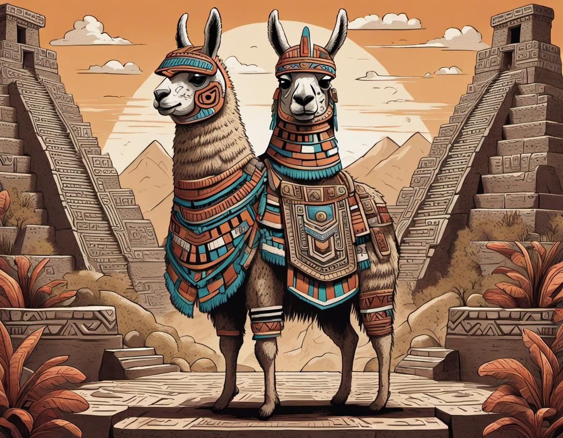 Conjoined Lookout llamas